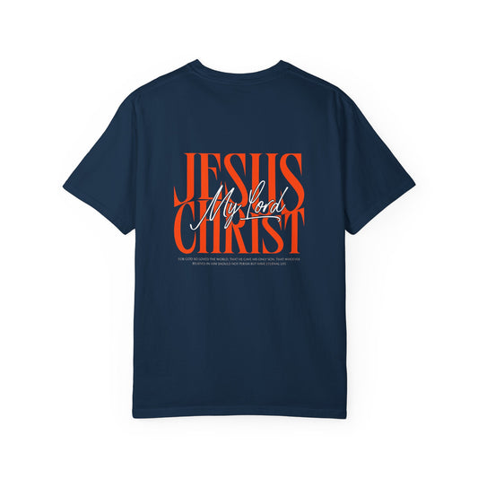 Jesus Christ Is My Lord Oversized T-Shirt | John 3:16 Christian Tee | Bold Faith Statement Shirt | Premium Garment-Dyed Cotton