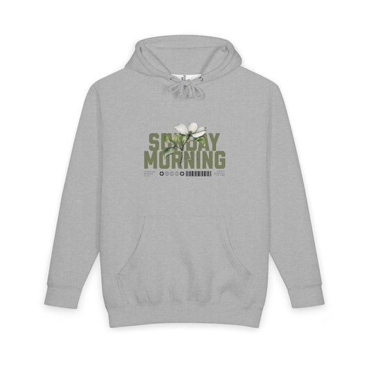 Womens Premium Christian Hoodie Sunday Morning (John 15:9 Faith Hoodie)