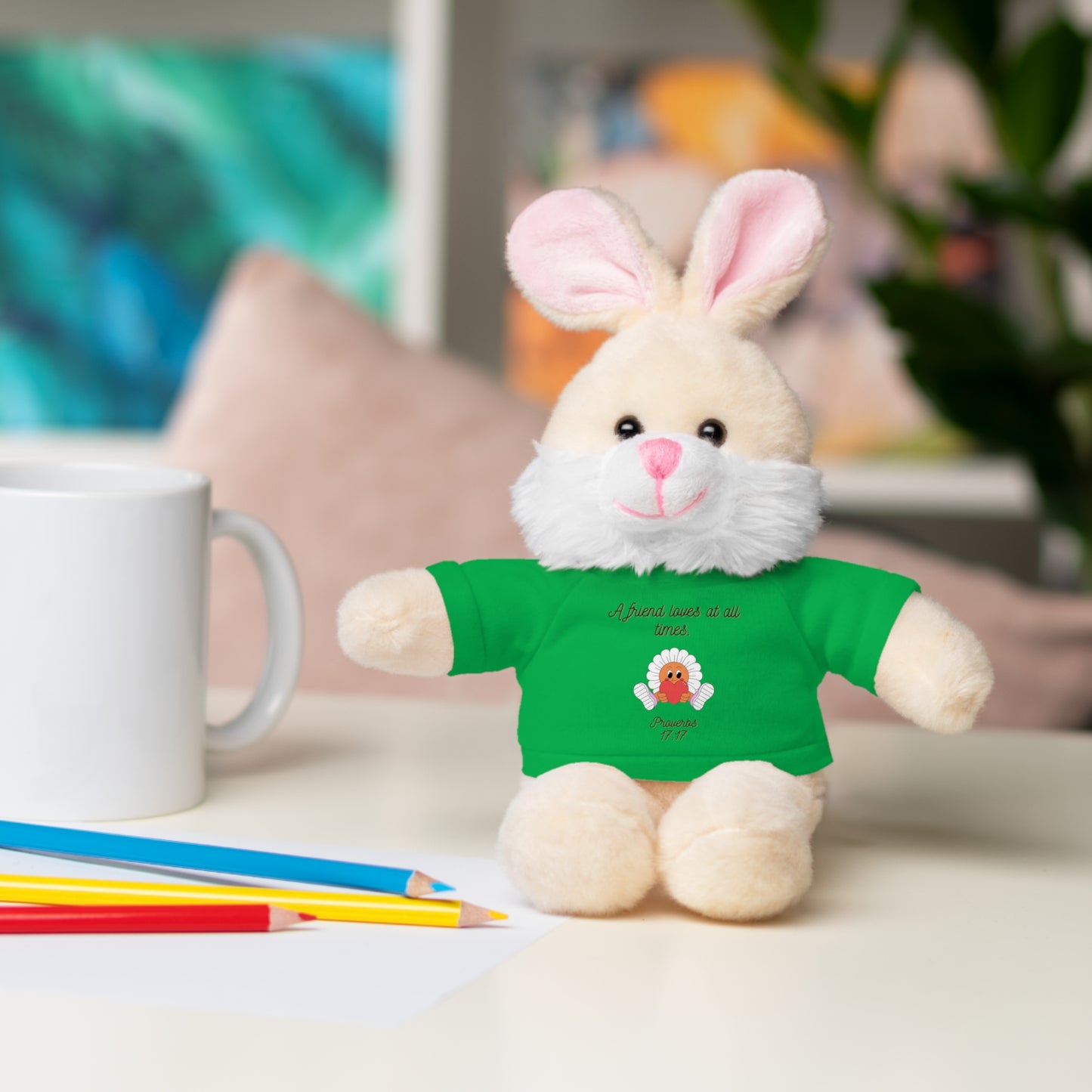 Christian Plushie – Proverbs 17:17 Friendship & Faith Gift Christian Stuffed Animal  Love Gift