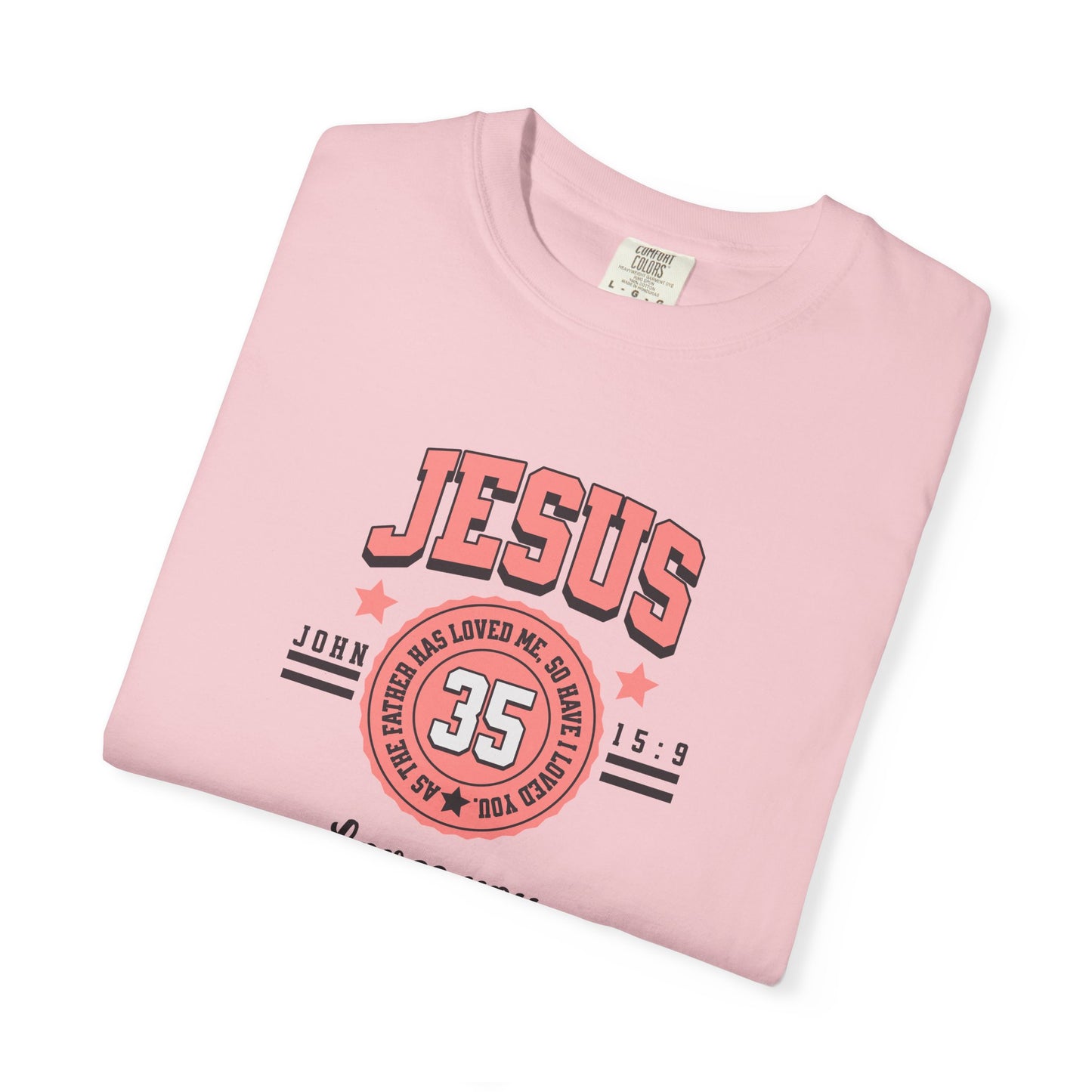 Unisex Garment-Dyed T-shirt with Inspirational Jesus Design, Faith T-shirt, Christian Apparel, Religious Gift, Church Event Shirt