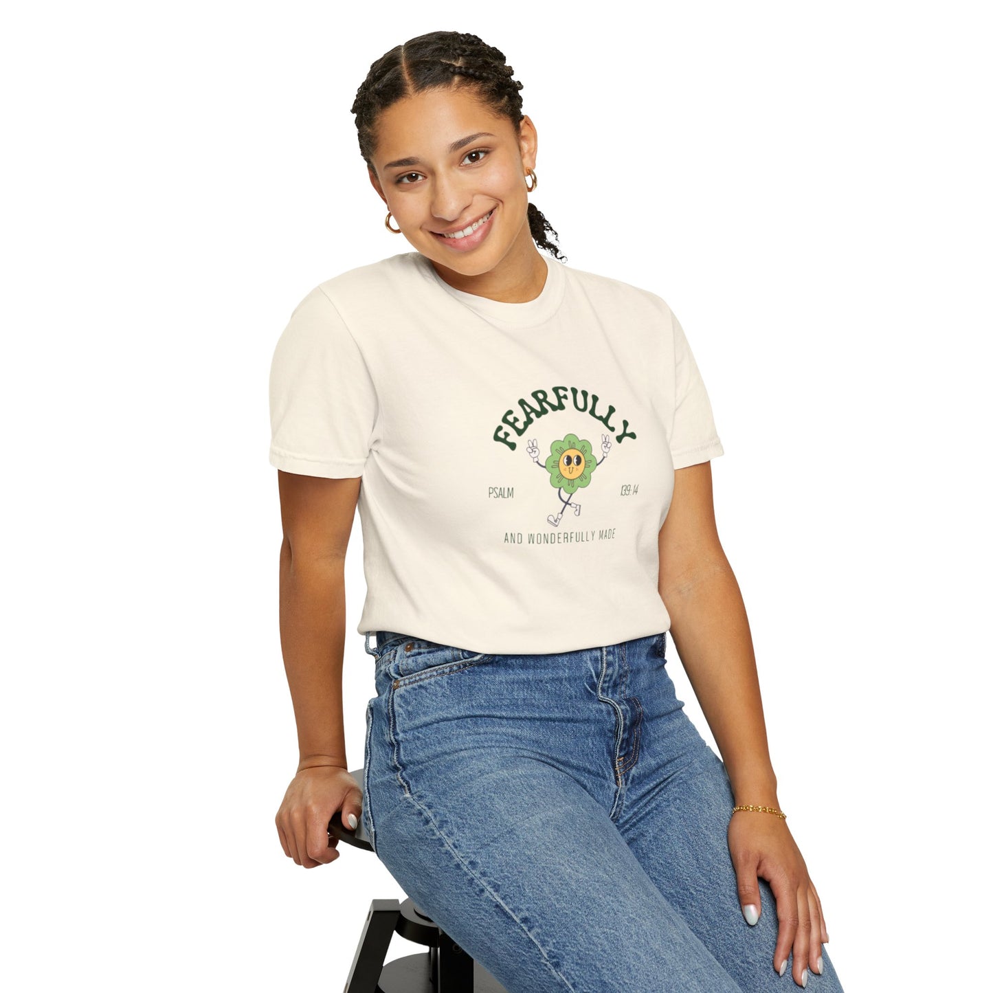 "Fearfully & Wonderfully Made" Faith T-Shirt - Psalm 139:14 Inspirational Tee for Christian Women