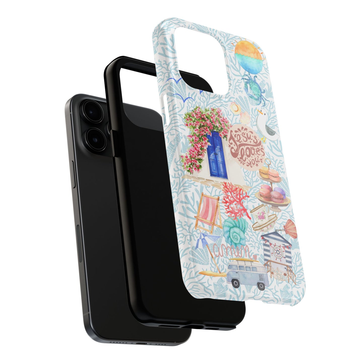 Coastal Girl “Jesus Loves Me” Phone Case | Christian Case for iPhone & Samsung