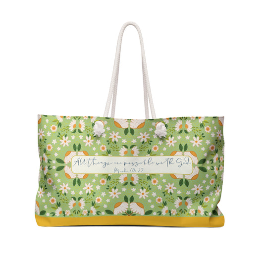 Floral Print Weekender Bag – Perfect for Travel & Getaways