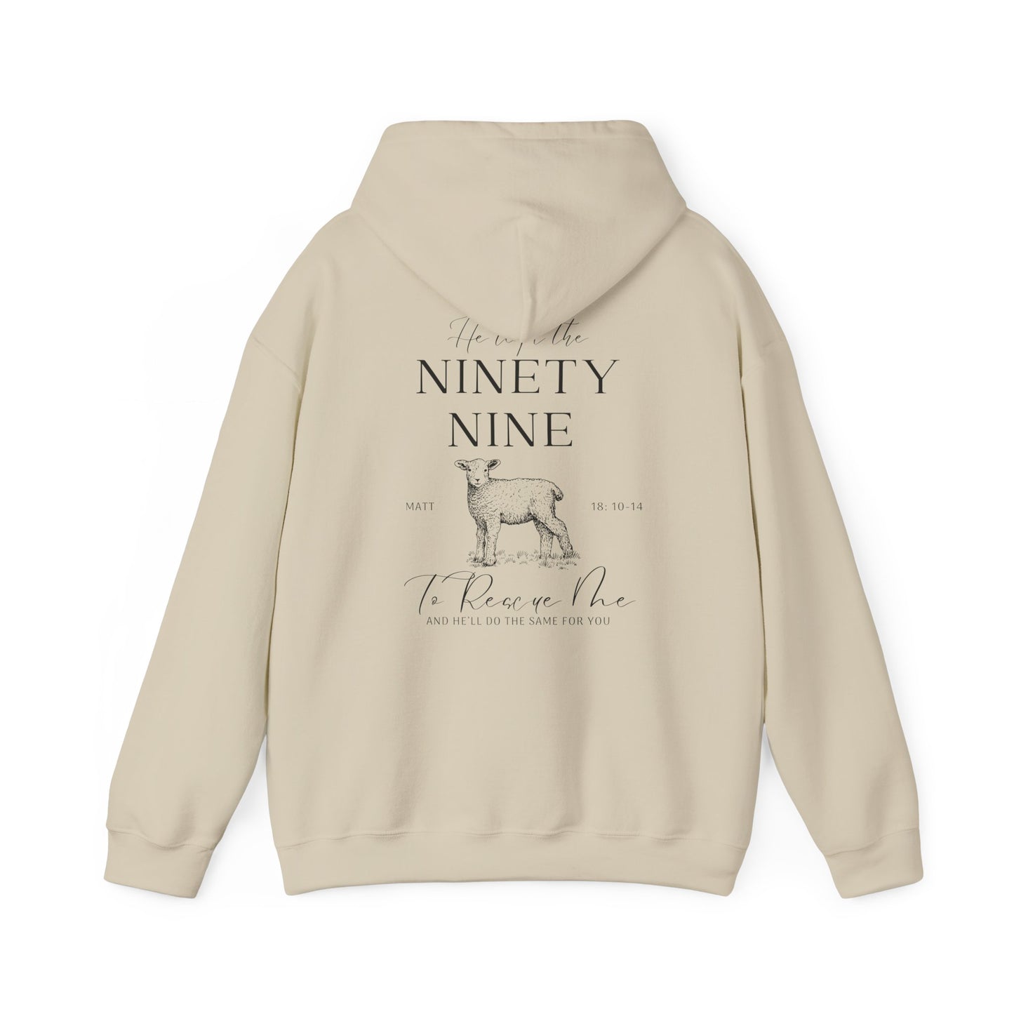 Christian Sheep Hoodie with Matthew 18:10β14 Bible Verse