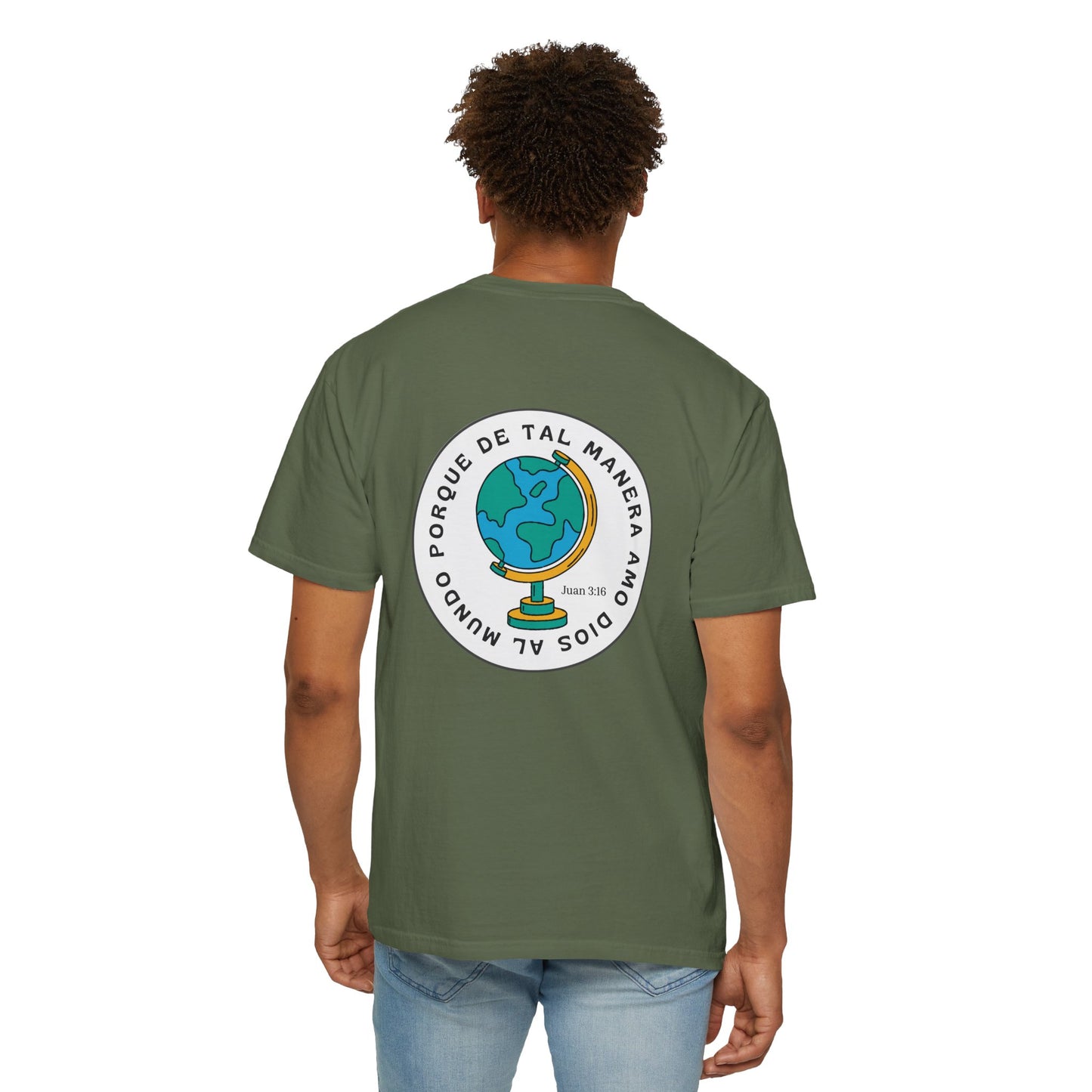 Christian Faith T-Shirt – “Porque de tal manera amó Dios al mundo” – Inspirational Scripture Tee
