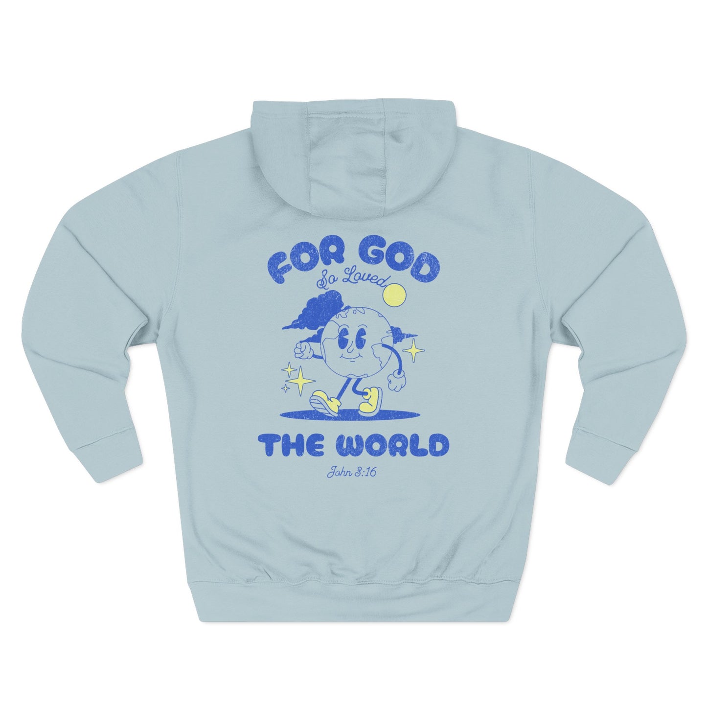 For God So Loved the World Hoodie - John 3:16 Christian Hoodie White - Vintage Retro Faith Sweatshirt