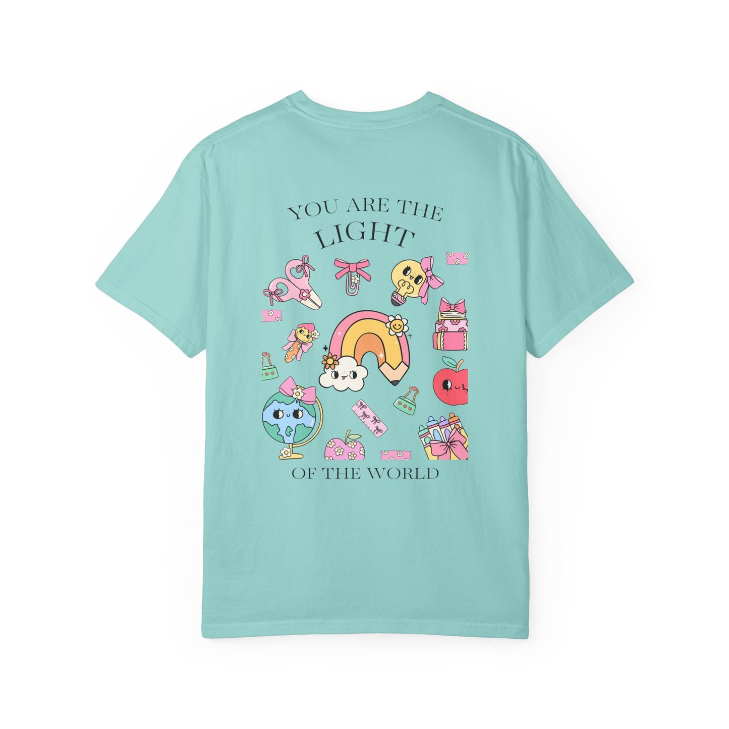 Back to School “Light of the World” Comfort Colors® Tee – Women’s Fit, Chistian Tee, Casual Outfit