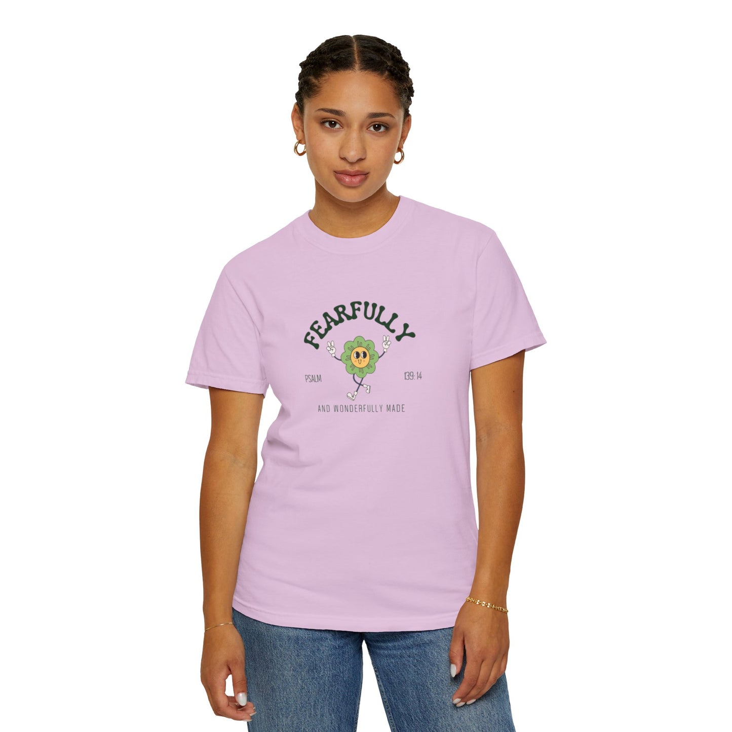 "Fearfully & Wonderfully Made" Faith T-Shirt - Psalm 139:14 Inspirational Tee for Christian Women