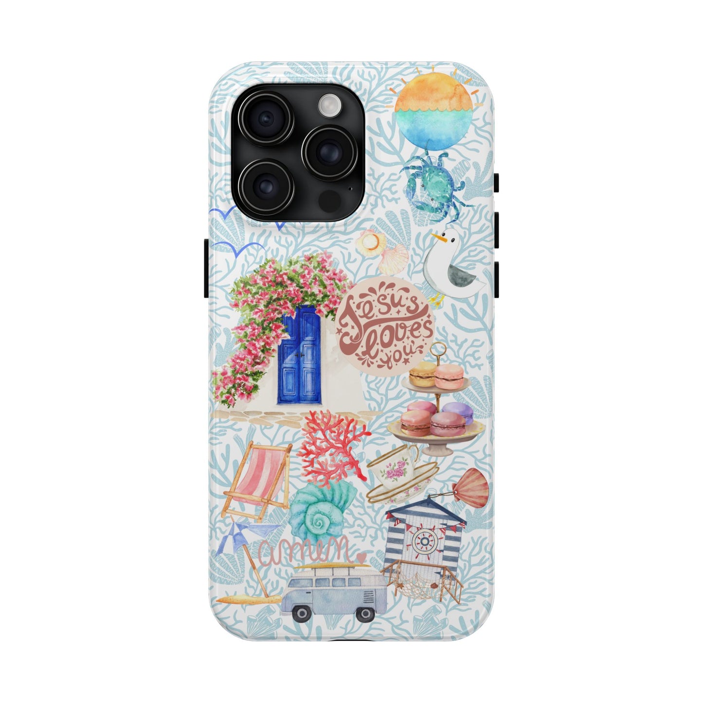 Coastal Girl “Jesus Loves Me” Phone Case | Christian Case for iPhone & Samsung