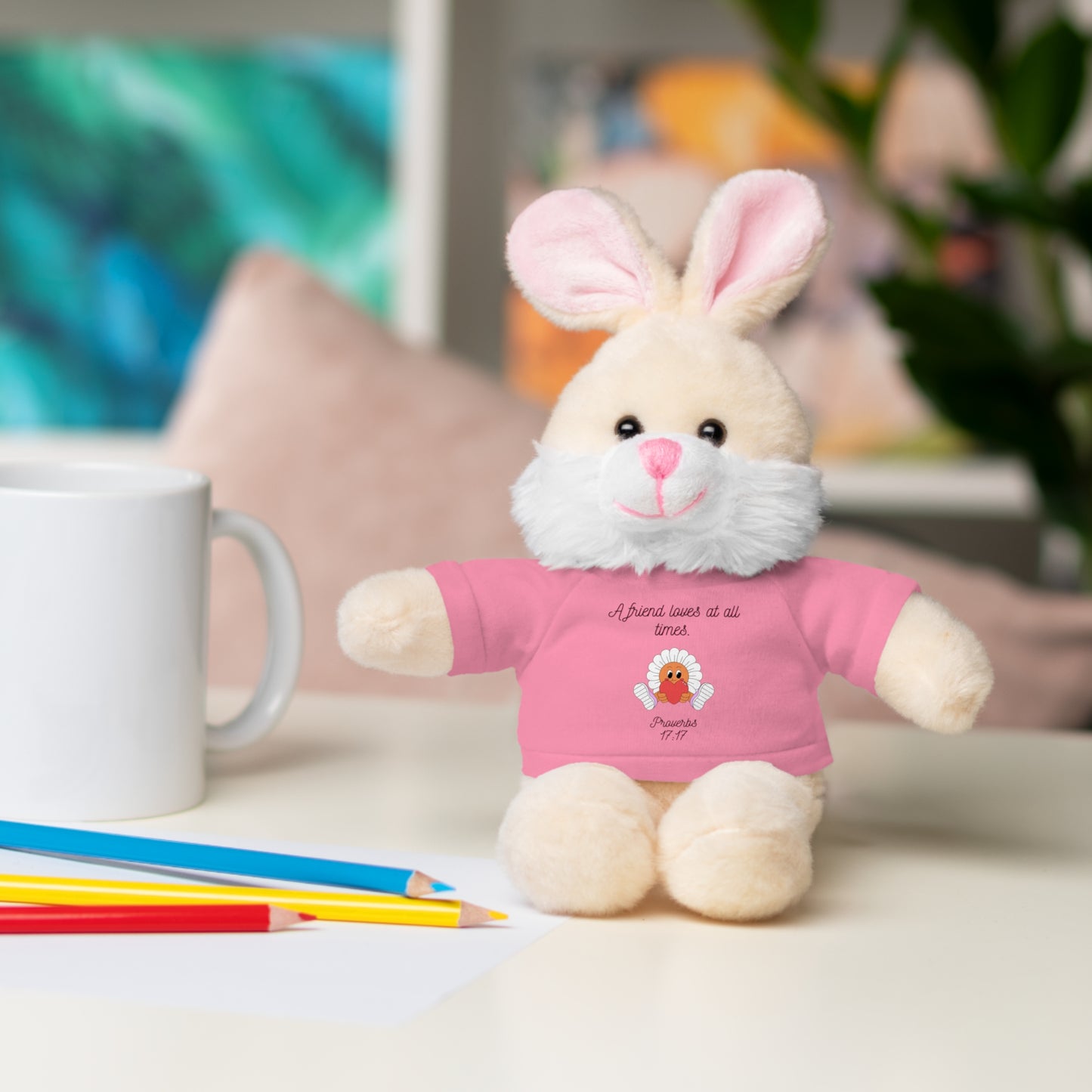 Christian Plushie – Proverbs 17:17 Friendship & Faith Gift Christian Stuffed Animal  Love Gift