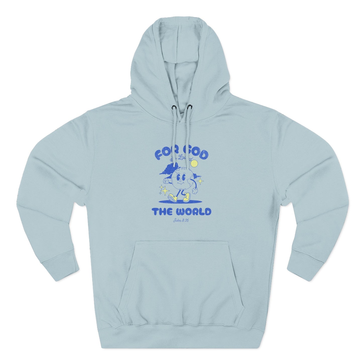 For God So Loved the World Hoodie - John 3:16 Christian Hoodie White - Vintage Retro Faith Sweatshirt