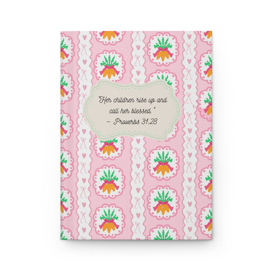 Coquette Inspirational Hardcover Journal - Proverbs 31:28 Design