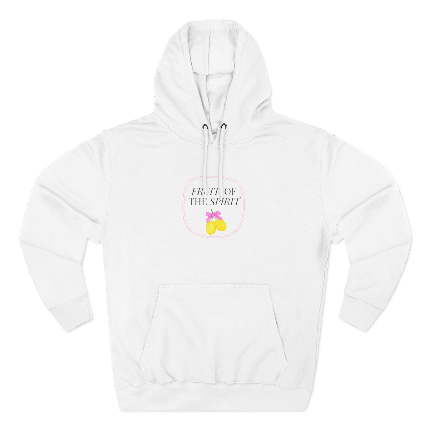 Fruit of the Spirit Three-Panel Fleece Hoodie - Inspirational Sweatshirt for Faith, Kindness, Joy and Peace, Motivational Gift for Holidays