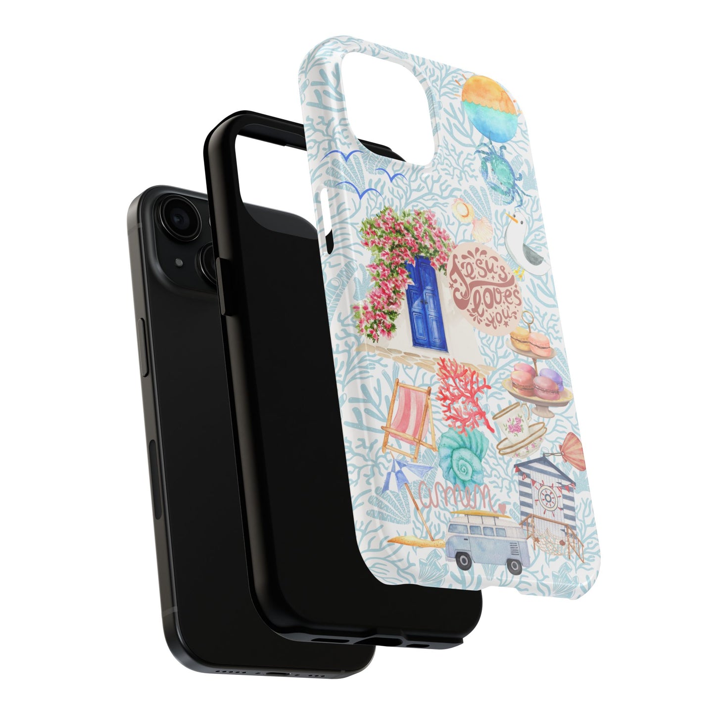 Coastal Girl “Jesus Loves Me” Phone Case | Christian Case for iPhone & Samsung