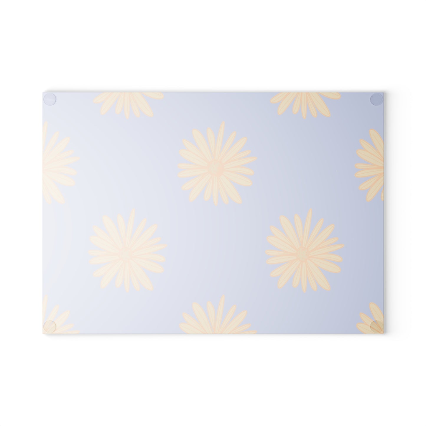 Blue Floral Glass Cutting Board - Perfect for Summer Cooking & Gifting