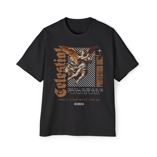 Guardian Protection Unit Christian T-Shirt | Psalm 34:7 Angel Protection Tee | Oversized Heavy Weight Faith Shirt | Street Wear Shirt | Faith & Flow