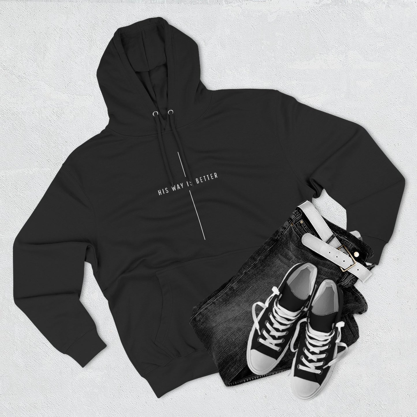 “His Way Is Better” Unisex Fleece Hoodie – Cozy Faith Hoodie for Everyday Wear
