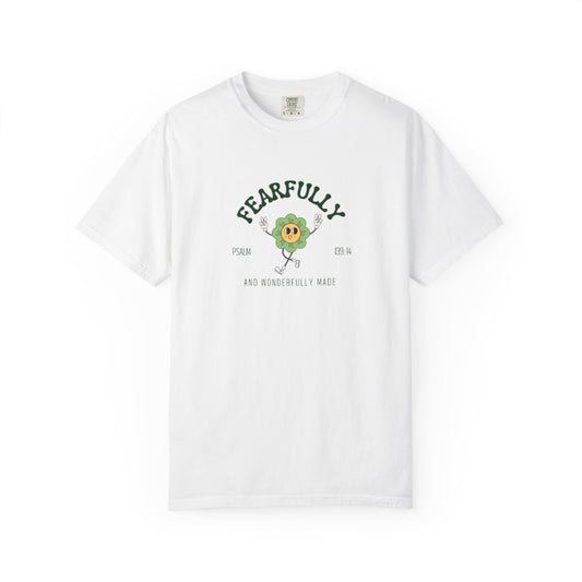 "Fearfully & Wonderfully Made" Faith T-Shirt - Psalm 139:14 Inspirational Tee for Christian Women