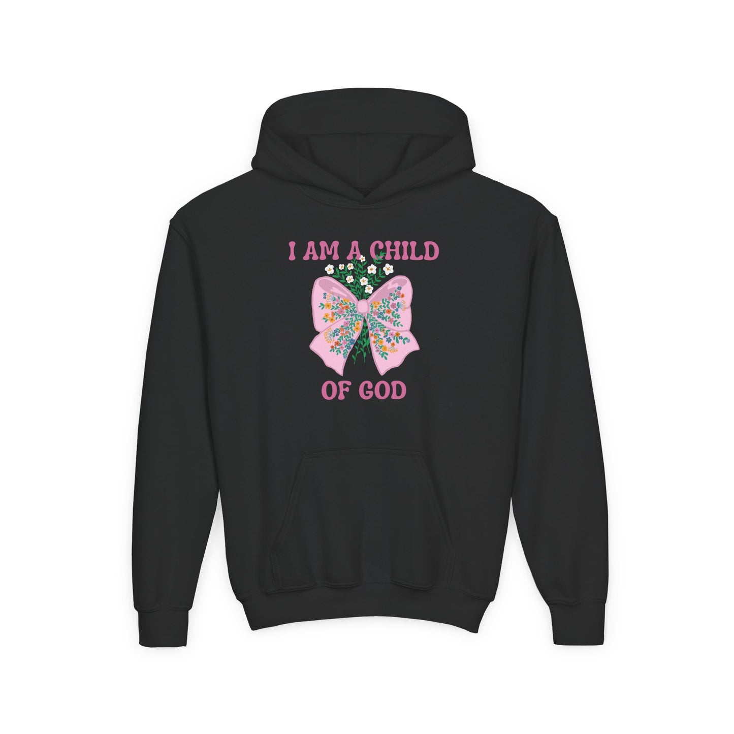 Child of God Girls' Christian Hoodie – Romans 8:16 Bible Verse Sweatshirt