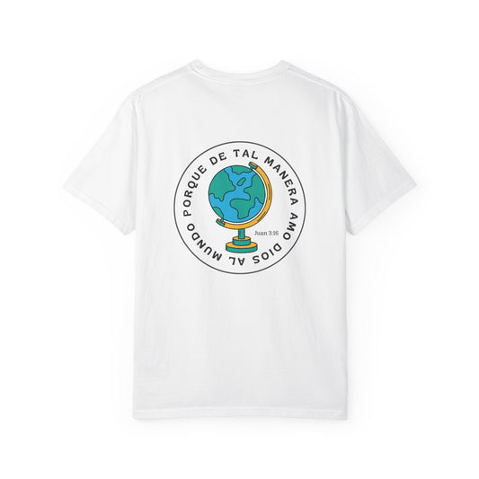 Christian Faith T-Shirt – “Porque de tal manera amó Dios al mundo” – Inspirational Scripture Tee
