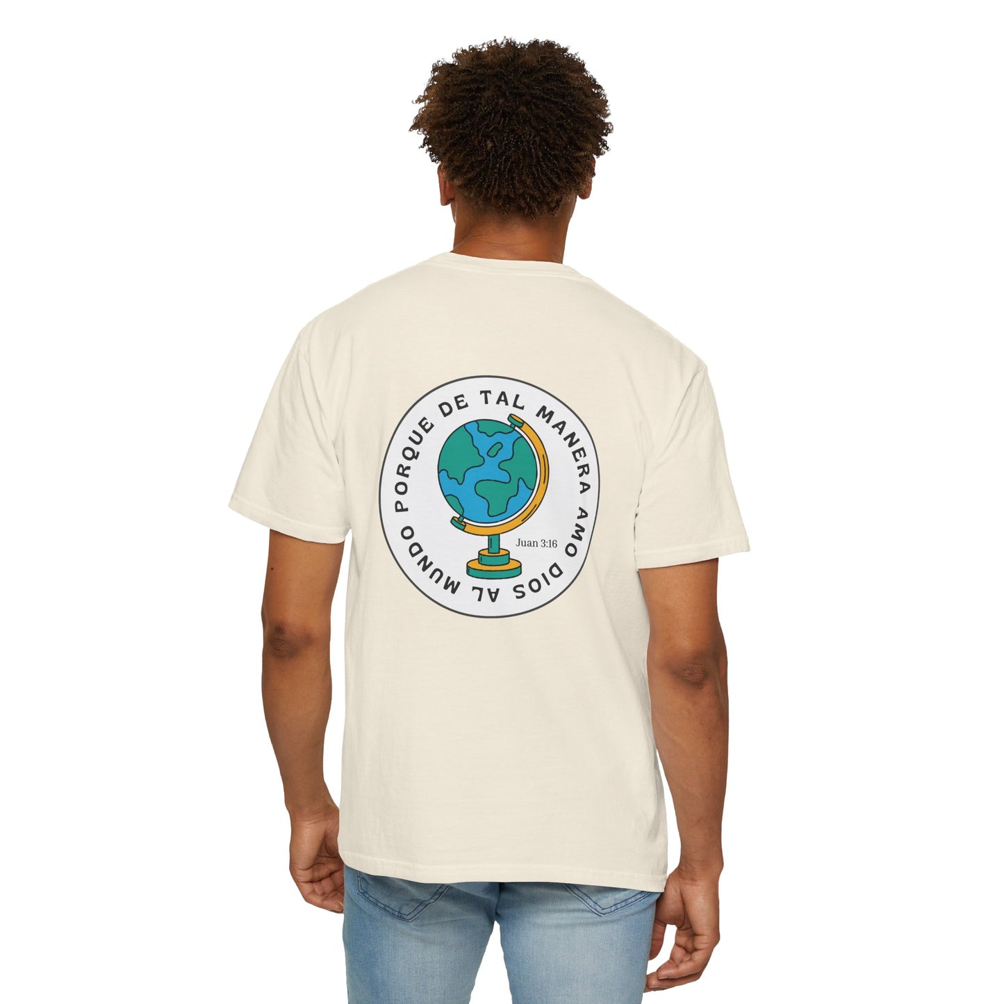 Christian Faith T-Shirt – “Porque de tal manera amó Dios al mundo” – Inspirational Scripture Tee