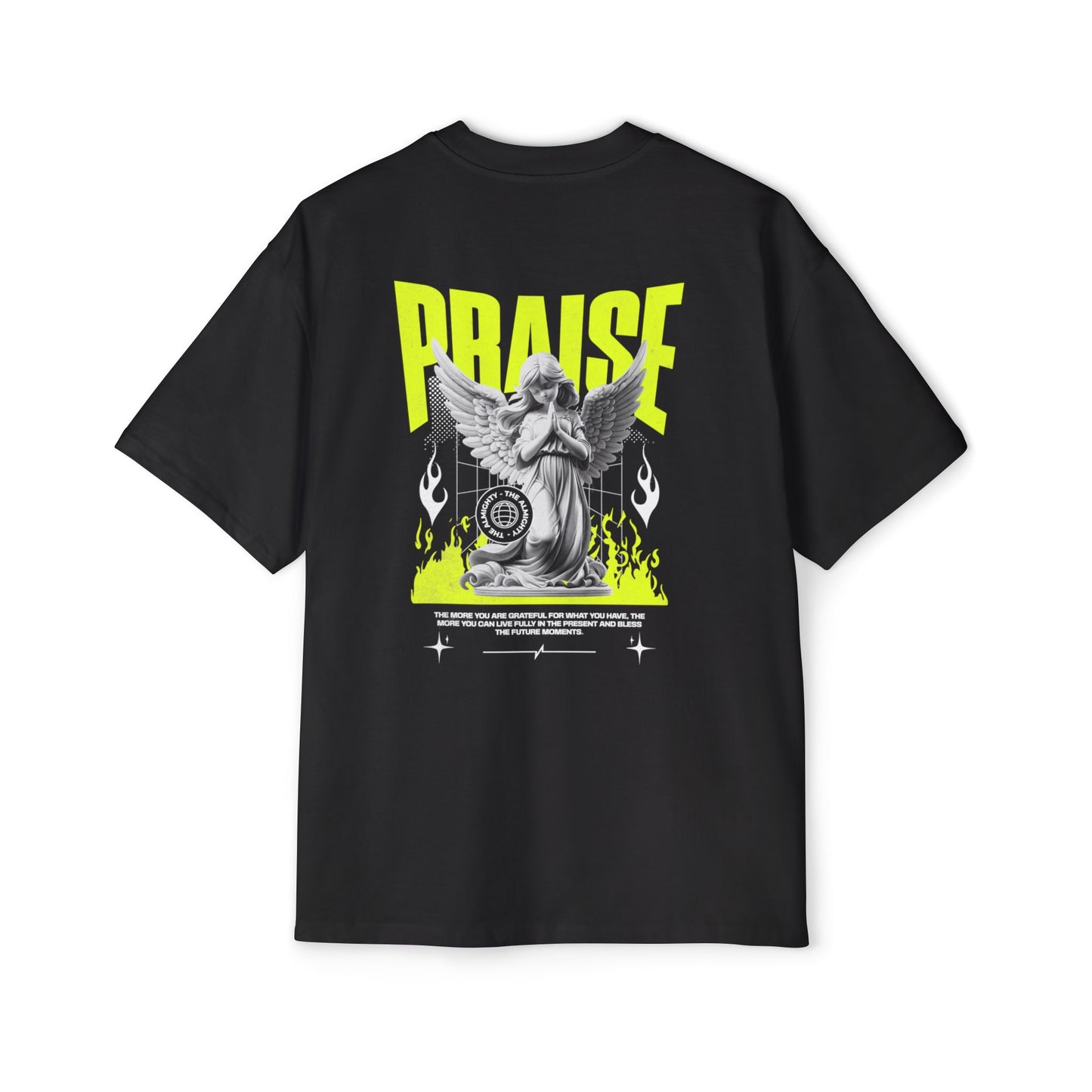Praise Christian T-Shirt | Praying Angel Tee | Premium Quality Faith Apparel | Gratitude Worship Shirt