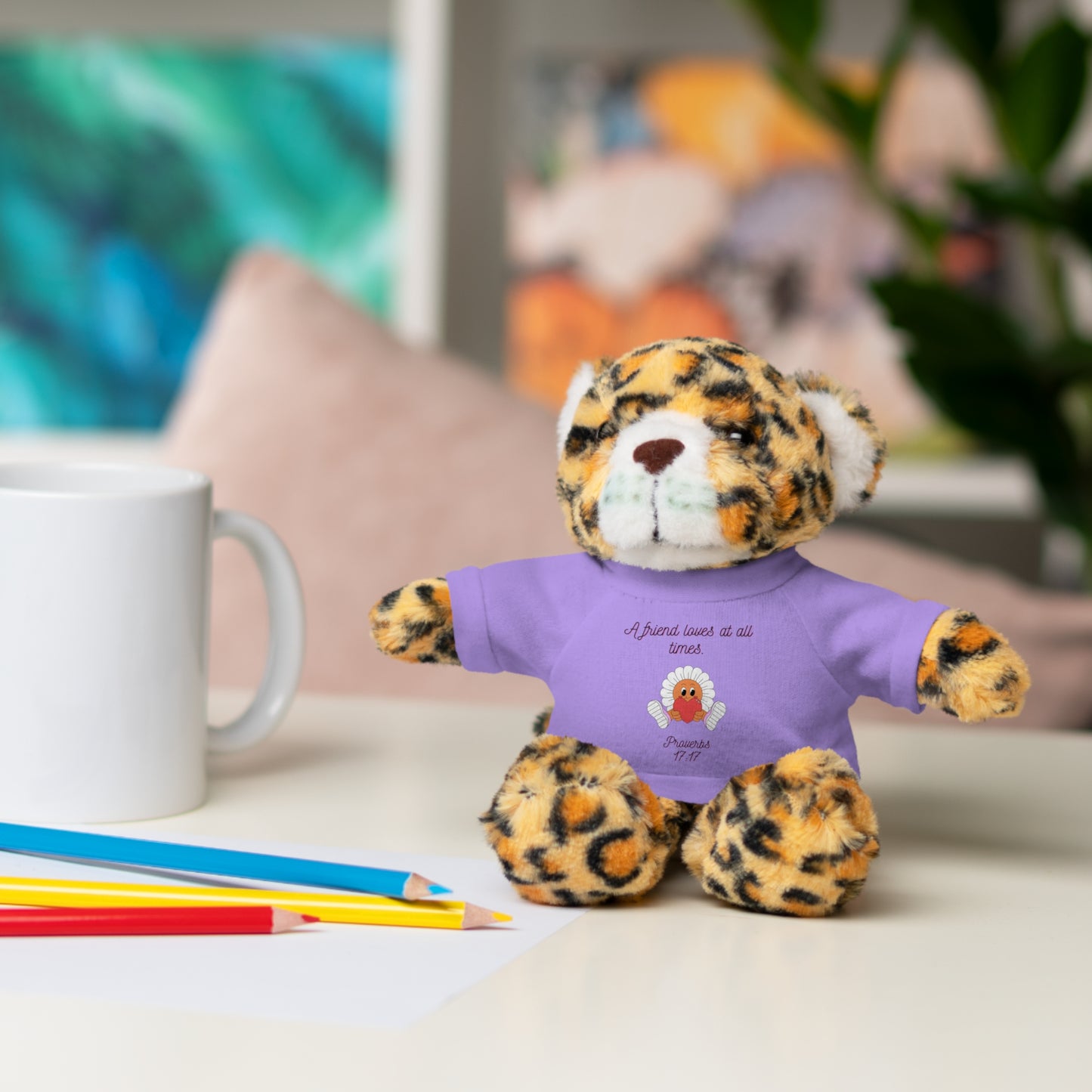 Christian Plushie – Proverbs 17:17 Friendship & Faith Gift Christian Stuffed Animal  Love Gift