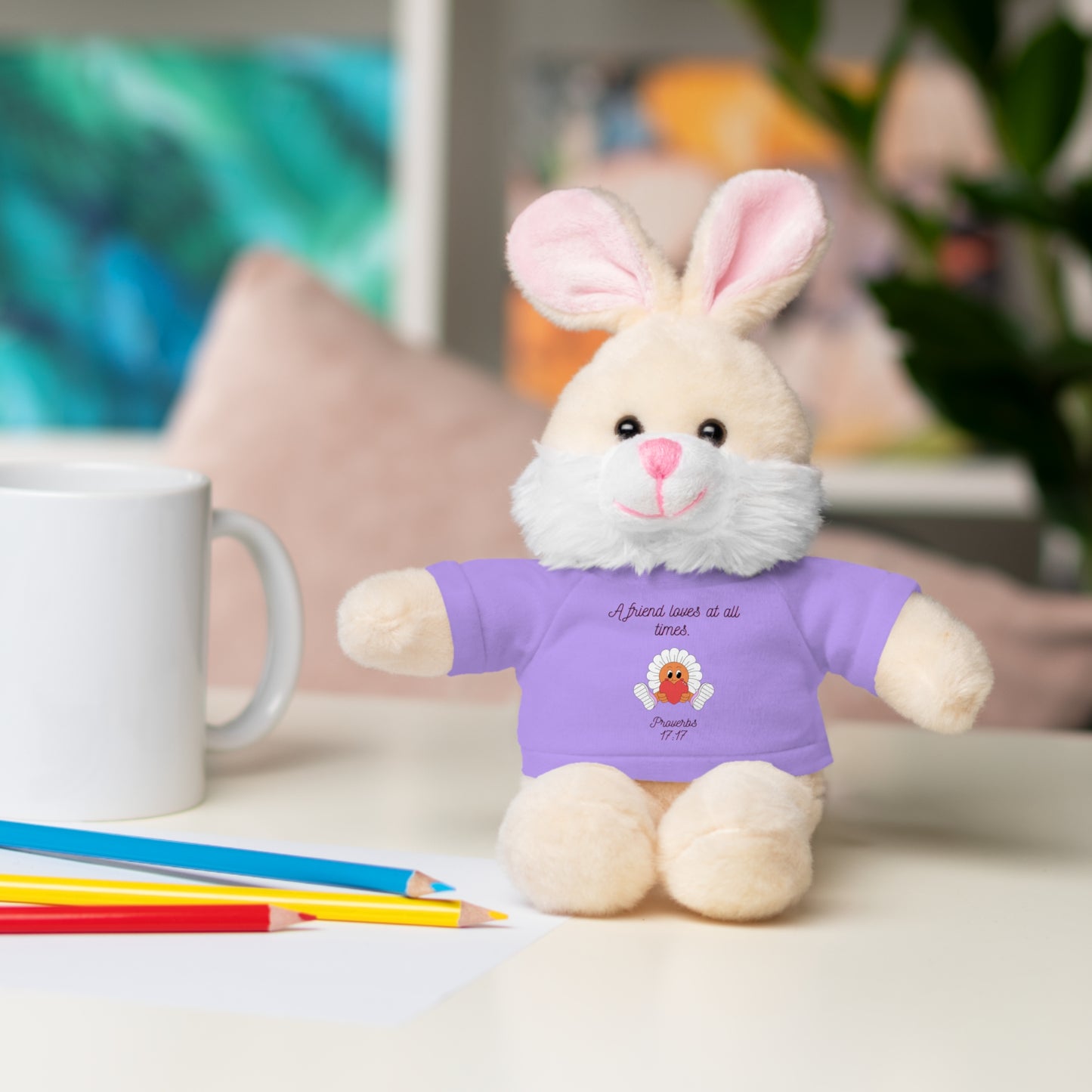 Christian Plushie – Proverbs 17:17 Friendship & Faith Gift Christian Stuffed Animal  Love Gift