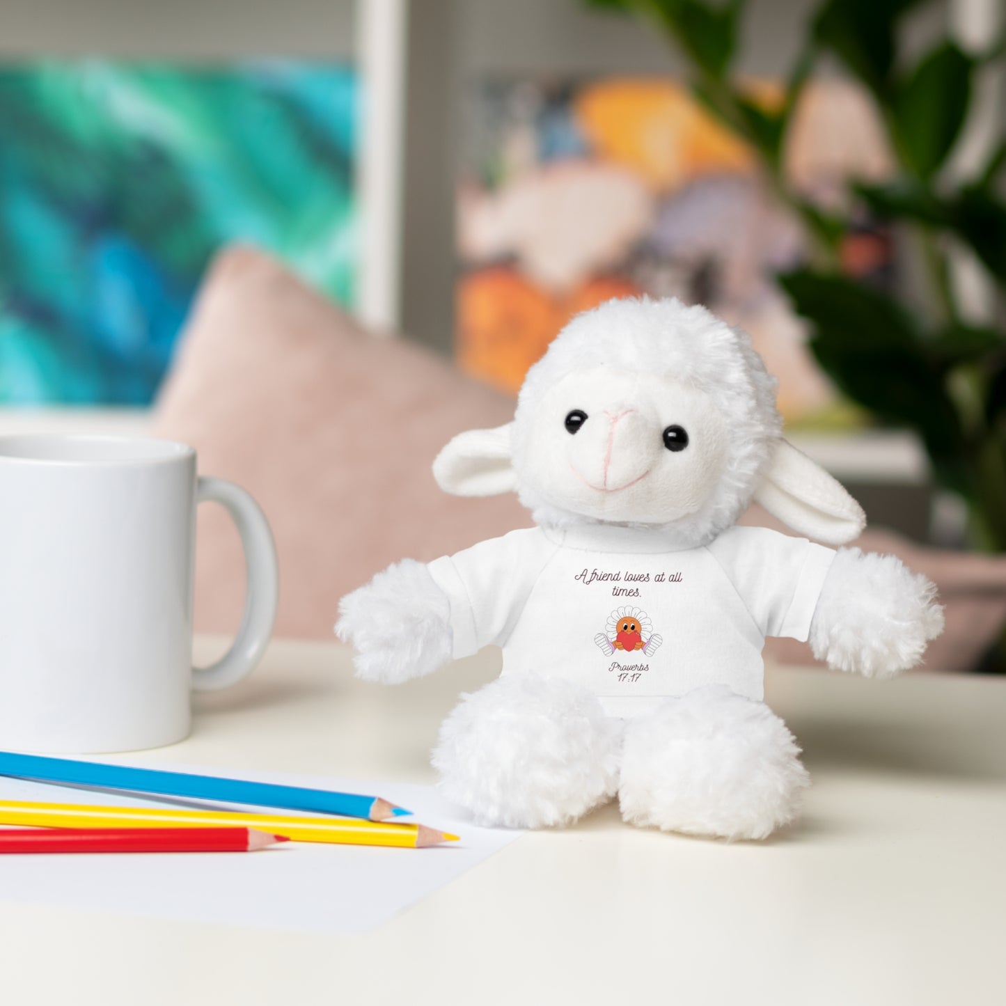 Christian Plushie – Proverbs 17:17 Friendship & Faith Gift Christian Stuffed Animal  Love Gift