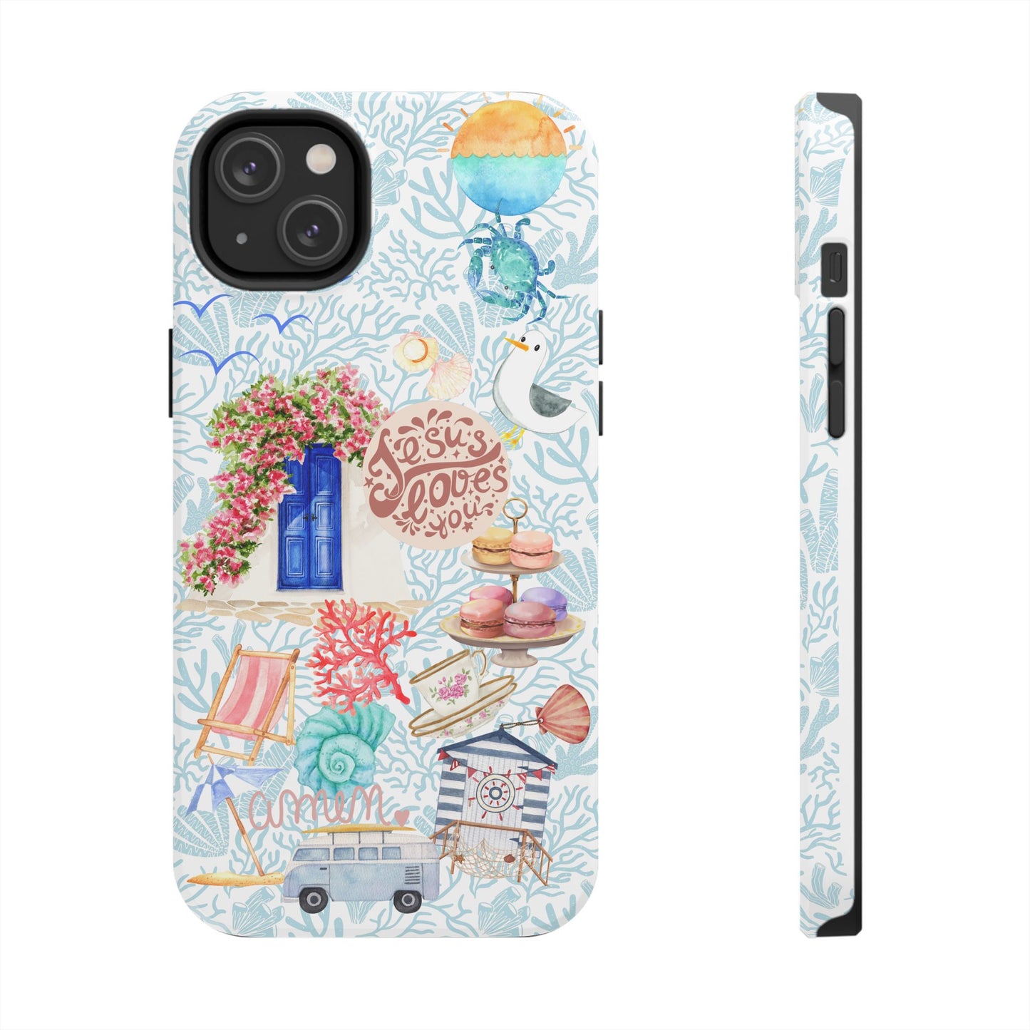 Coastal Girl “Jesus Loves Me” Phone Case | Christian Case for iPhone & Samsung