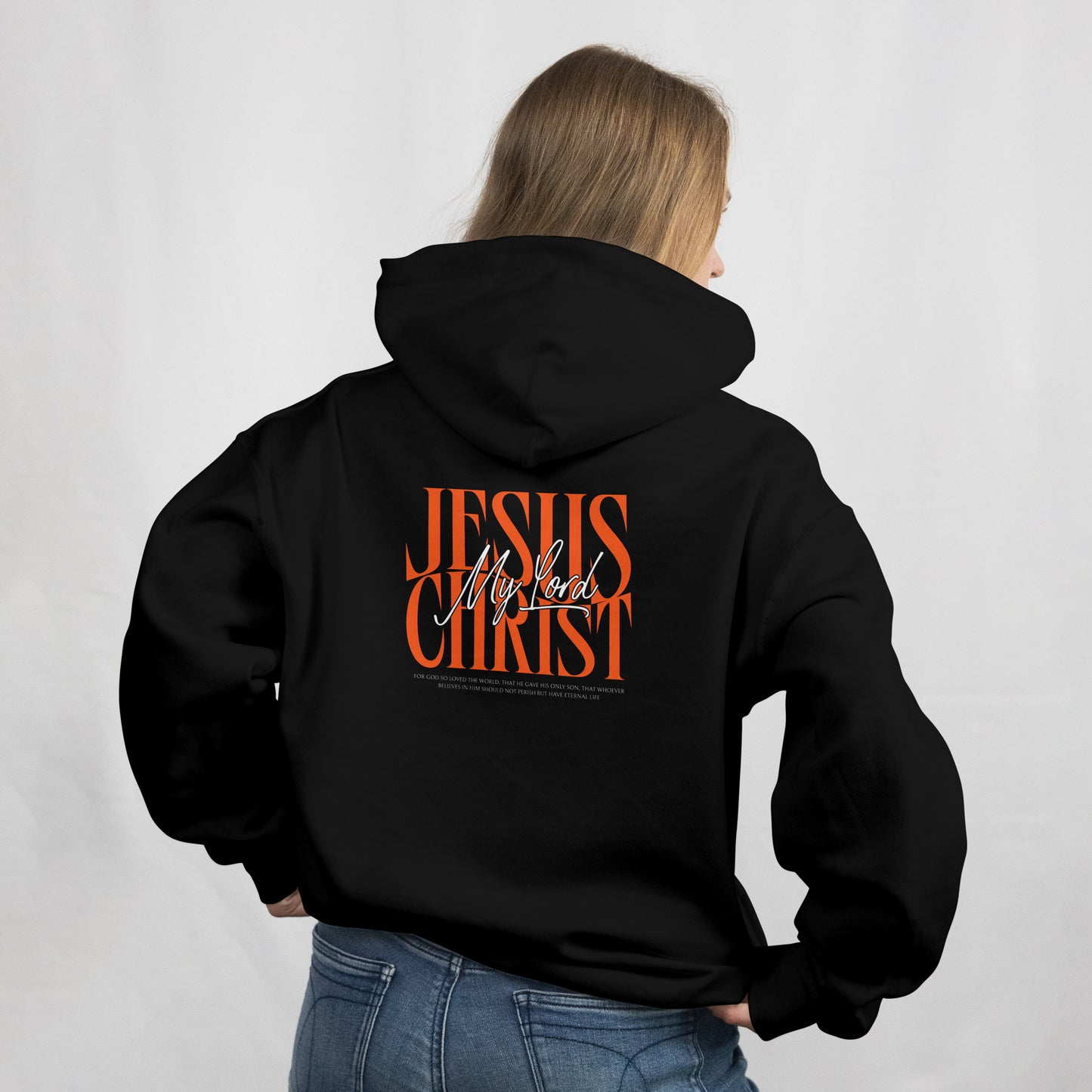 Jesus Christ Is My Lord Hoodie for Men | John 3:16 Christian Streetwear | Bold Faith Apparel | Unisex Premium Hoodie