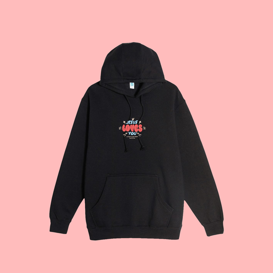 Jesus Loves You Heavyweight Hoodie | John 15:9 | Premium Pullover Christian Hoodie | Unbreakable Love Design | Faith & Flow