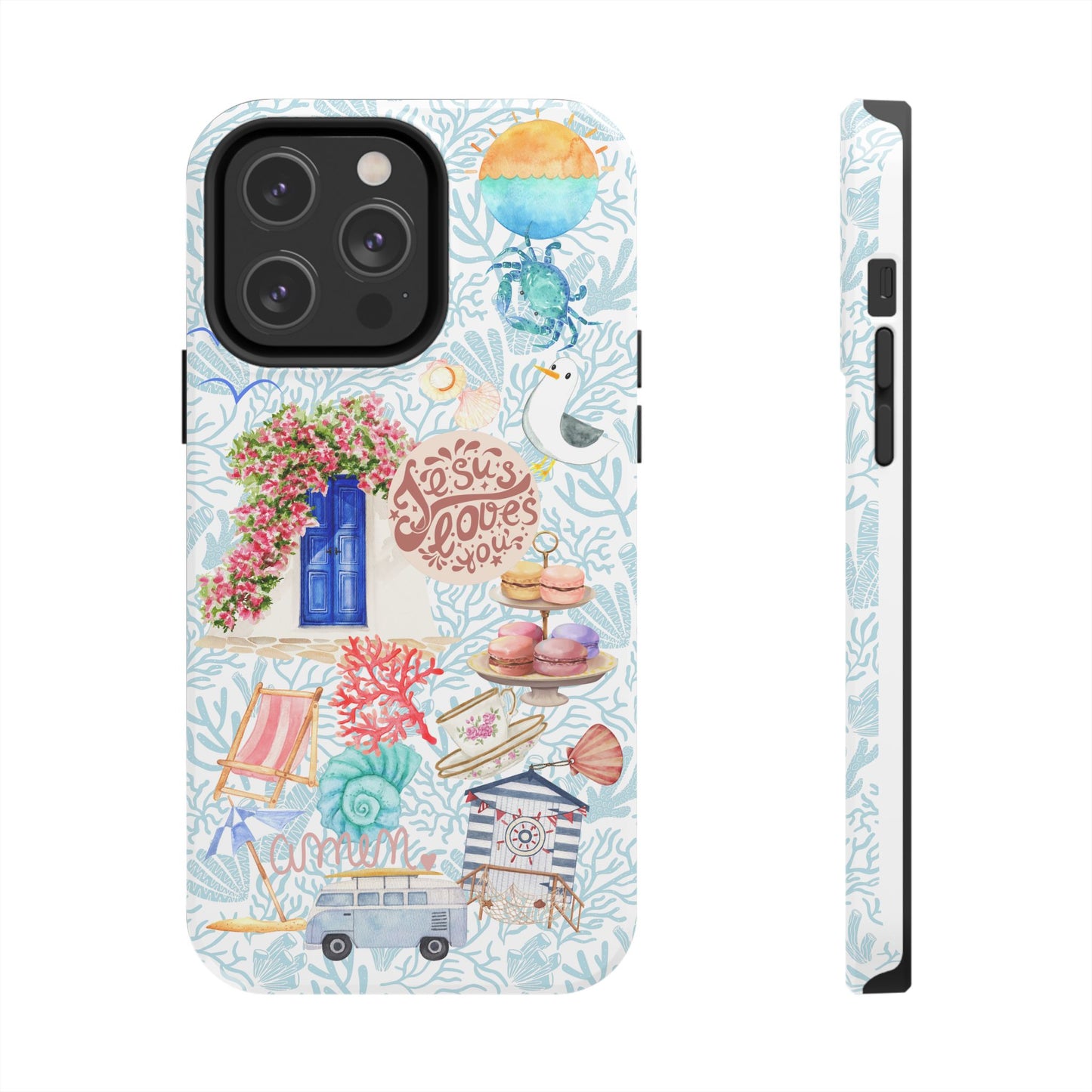 Coastal Girl “Jesus Loves Me” Phone Case | Christian Case for iPhone & Samsung