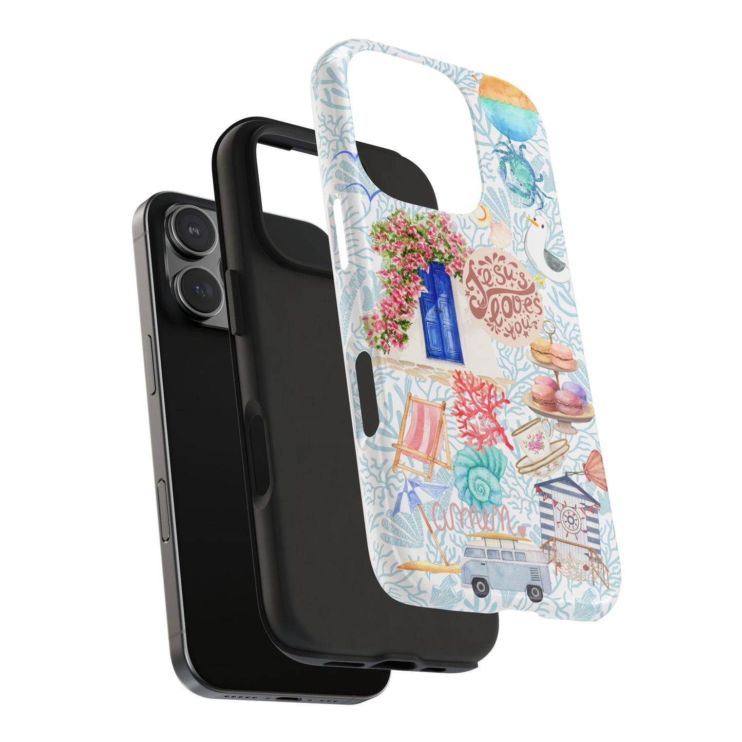 Coastal Girl “Jesus Loves Me” Phone Case | Christian Case for iPhone & Samsung