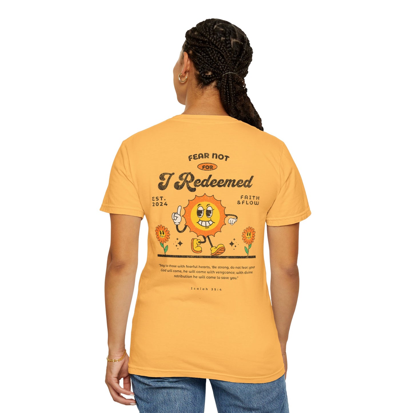 Redeemed Graphic T-shirt for Self-Expression, Spiritual Apparel, Casual Wear, Gift for Friends, Inspirational Daily Wear