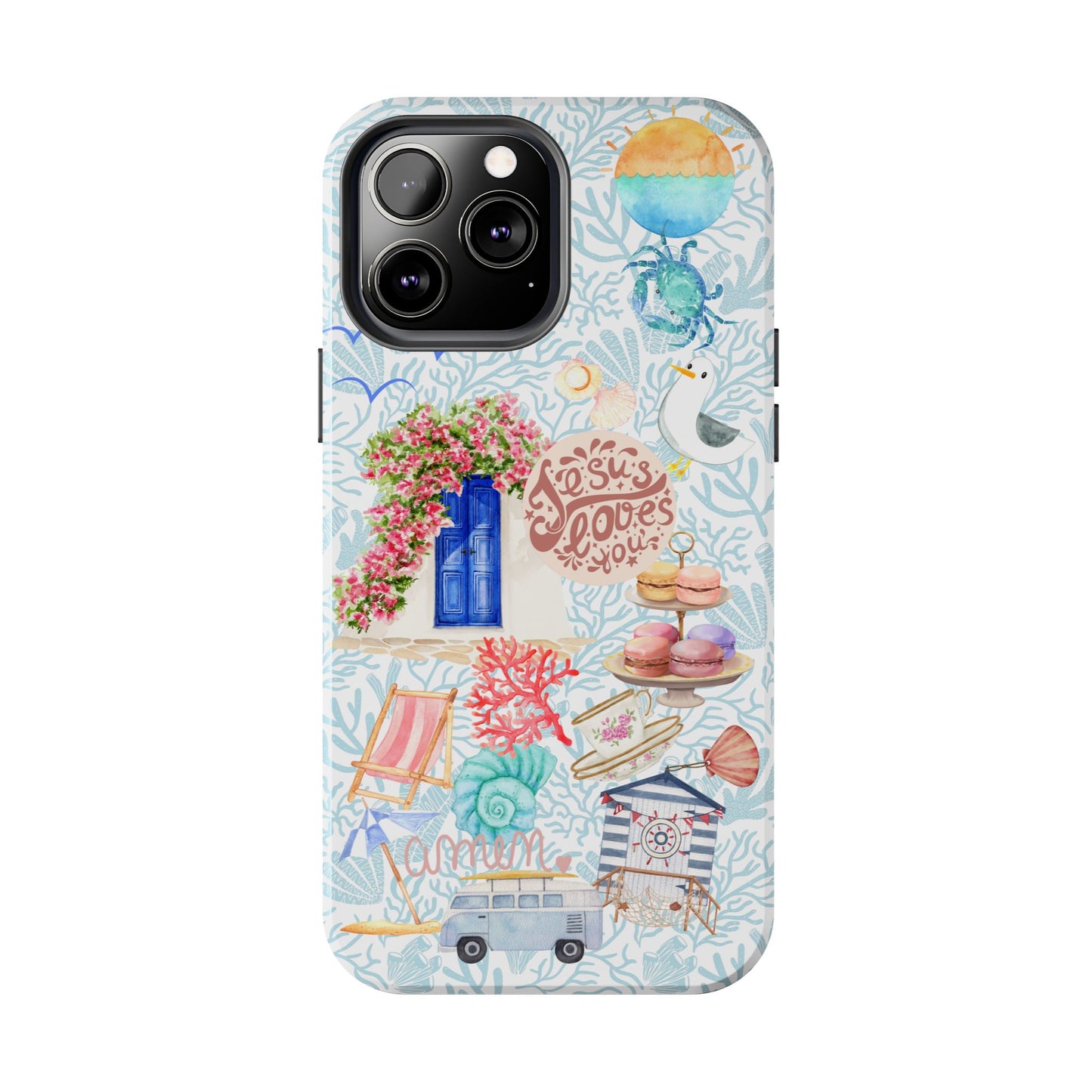 Coastal Girl “Jesus Loves Me” Phone Case | Christian Case for iPhone & Samsung