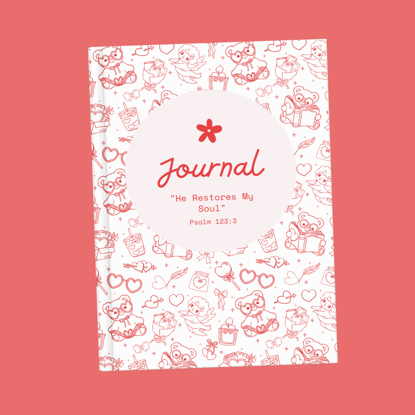 Journal: He Restores My Soul – Psalm 23:3 – US Letter Hardcover Journal for Women