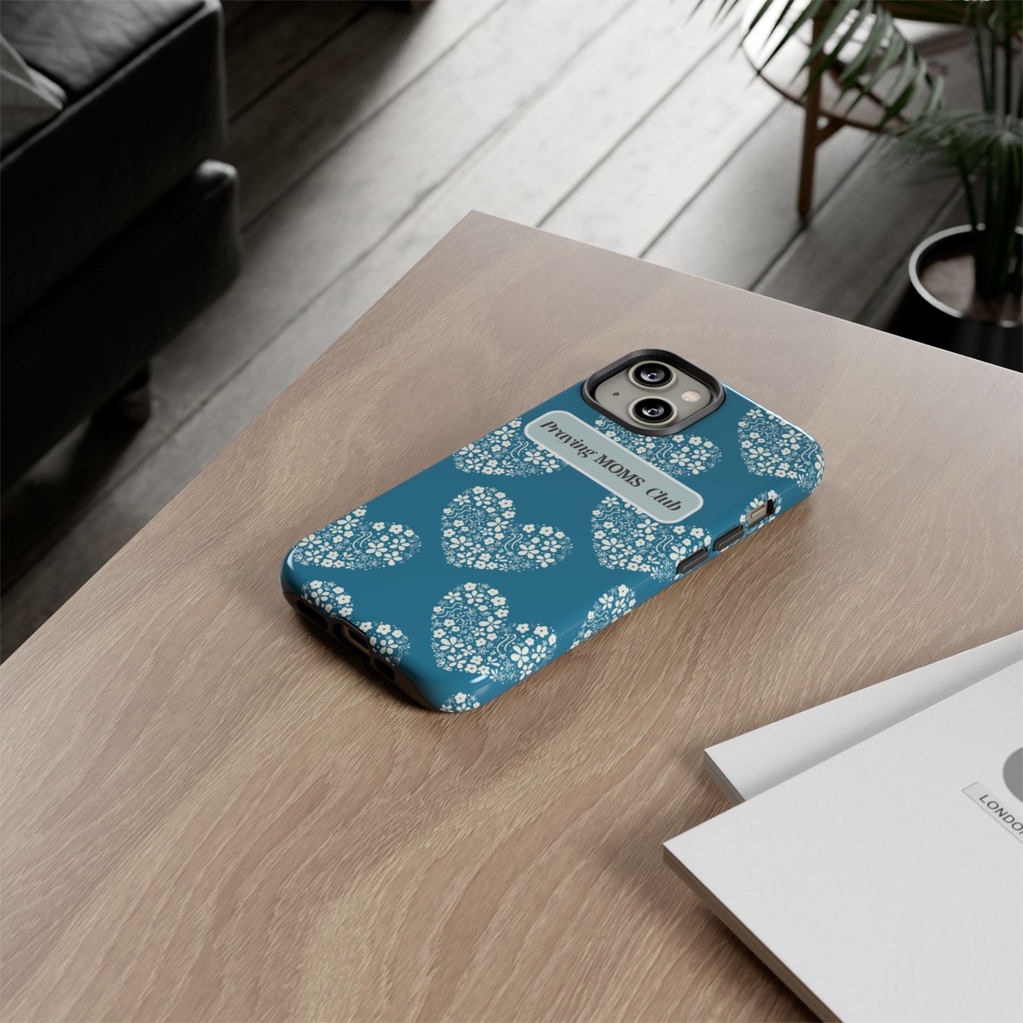 Praying Moms Club Phone Case - Tough Floral Heart Design