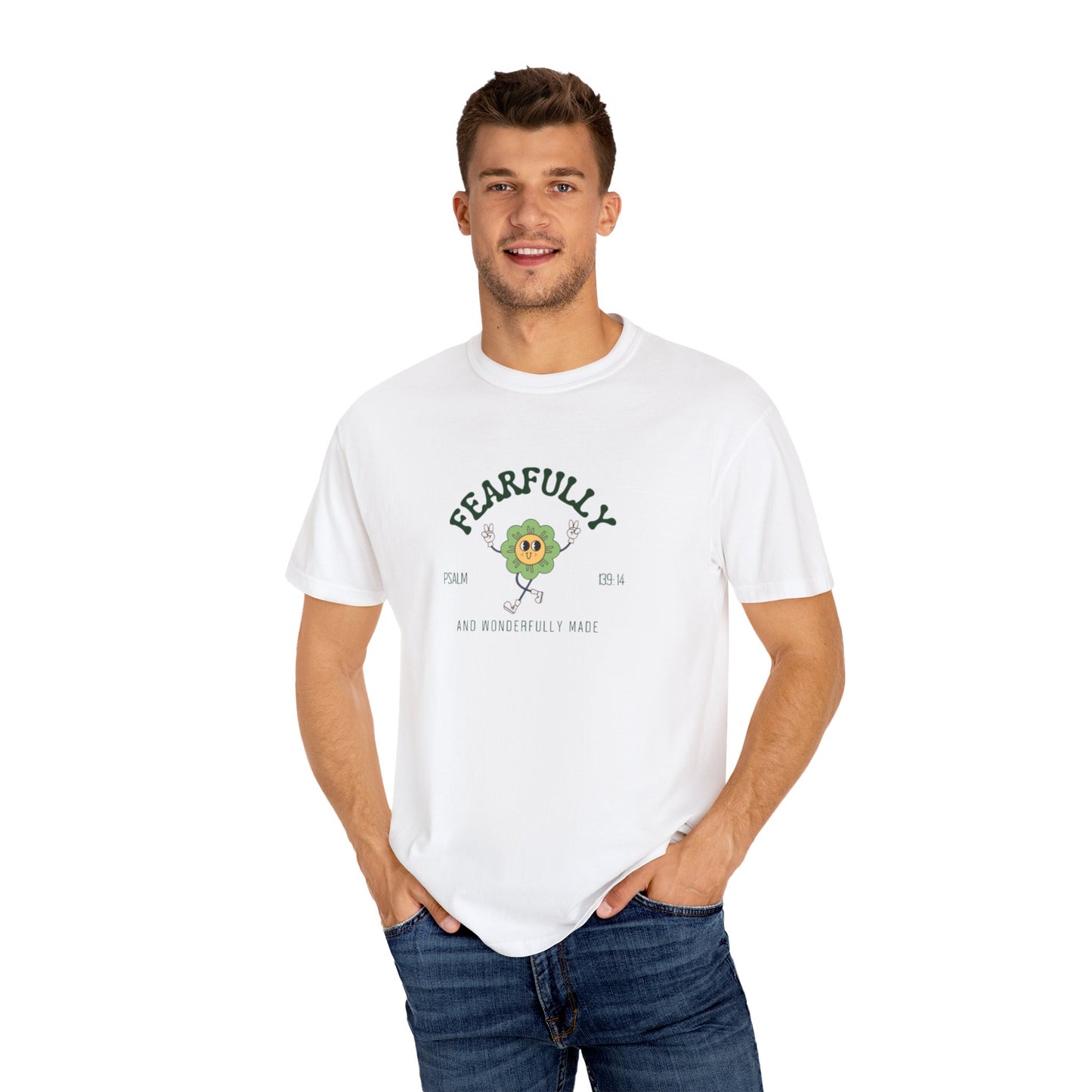 "Fearfully & Wonderfully Made" Faith T-Shirt - Psalm 139:14 Inspirational Tee for Christian Women