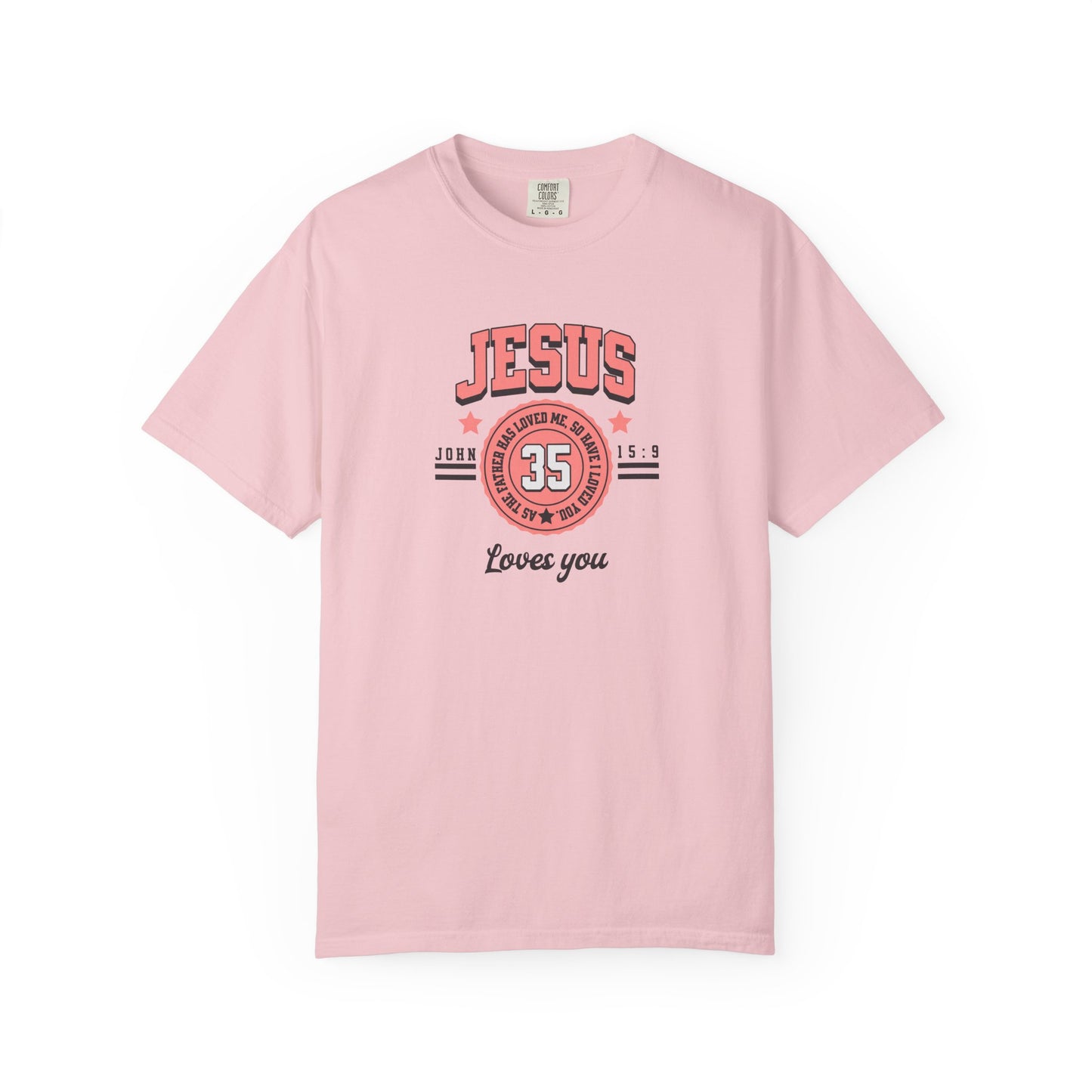 Unisex Garment-Dyed T-shirt with Inspirational Jesus Design, Faith T-shirt, Christian Apparel, Religious Gift, Church Event Shirt