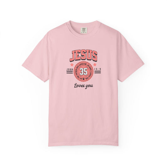 Unisex Garment-Dyed T-shirt with Inspirational Jesus Design, Faith T-shirt, Christian Apparel, Religious Gift, Church Event Shirt