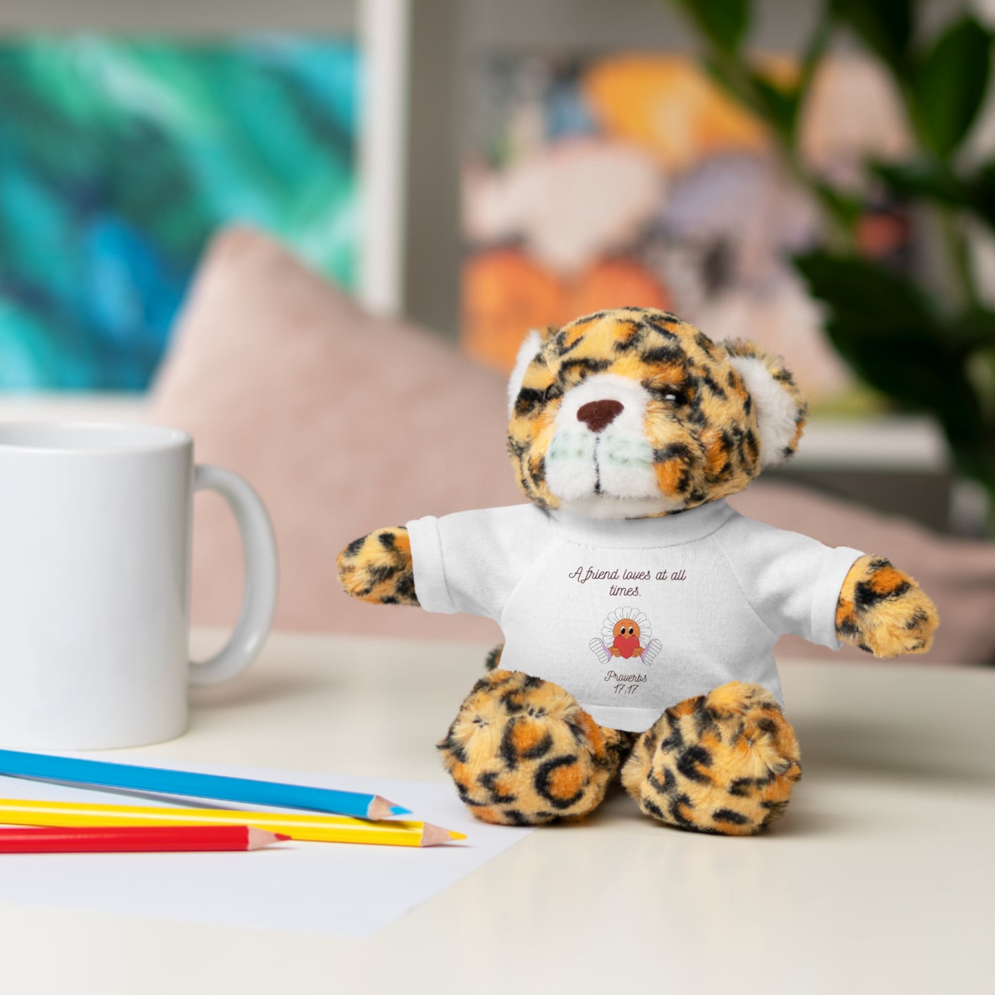 Christian Plushie – Proverbs 17:17 Friendship & Faith Gift Christian Stuffed Animal  Love Gift