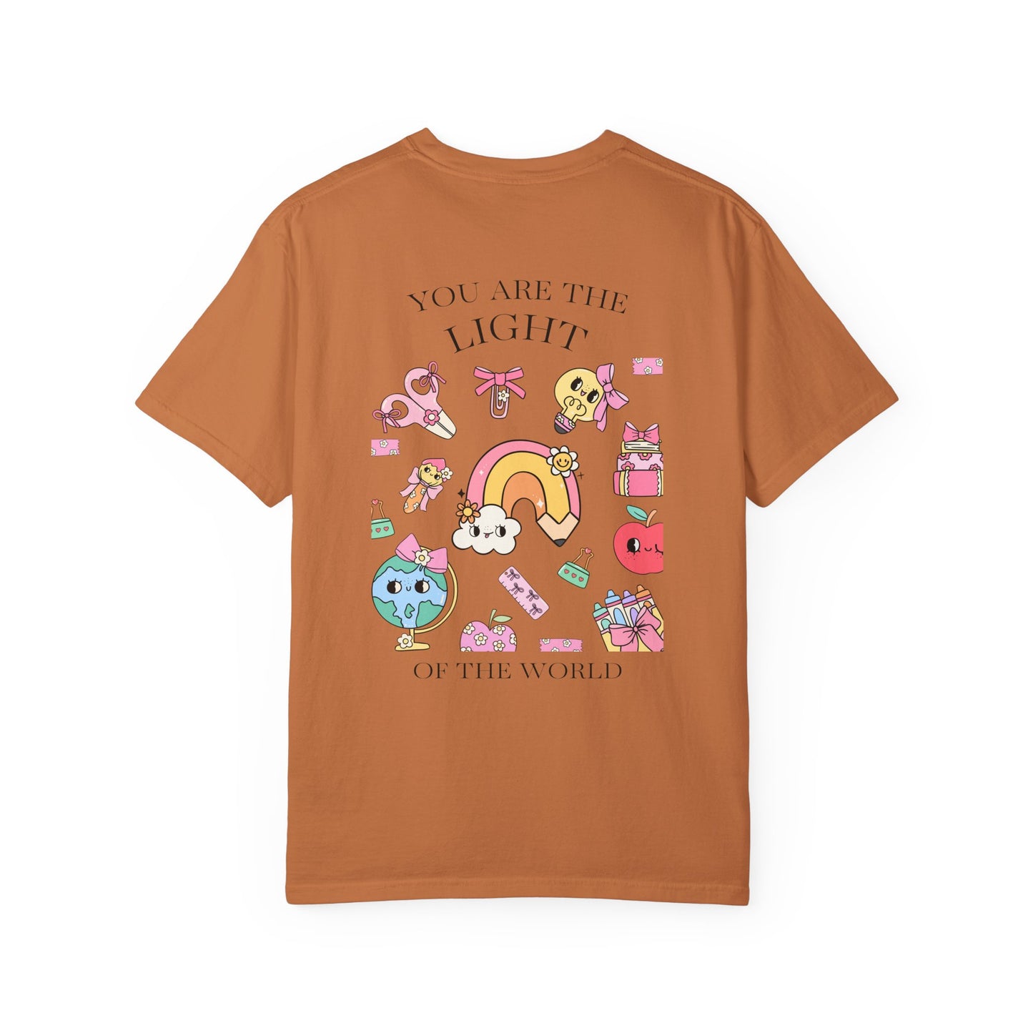 Back to School “Light of the World” Comfort Colors® Tee – Women’s Fit, Chistian Tee, Casual Outfit