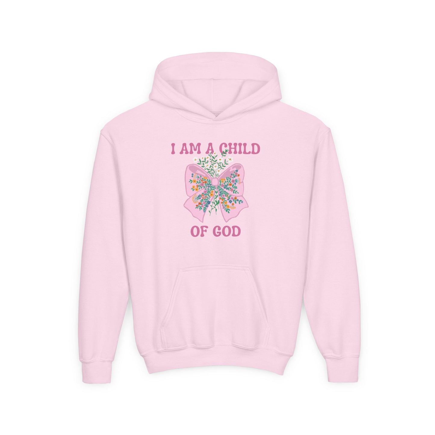 Child of God Girls' Christian Hoodie – Romans 8:16 Bible Verse Sweatshirt