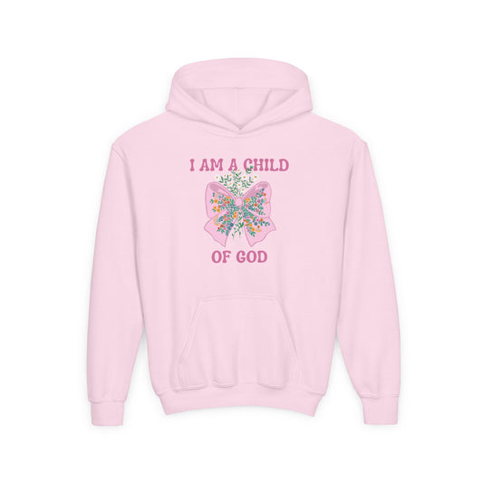 Child of God Girls' Christian Hoodie – Romans 8:16 Bible Verse Sweatshirt