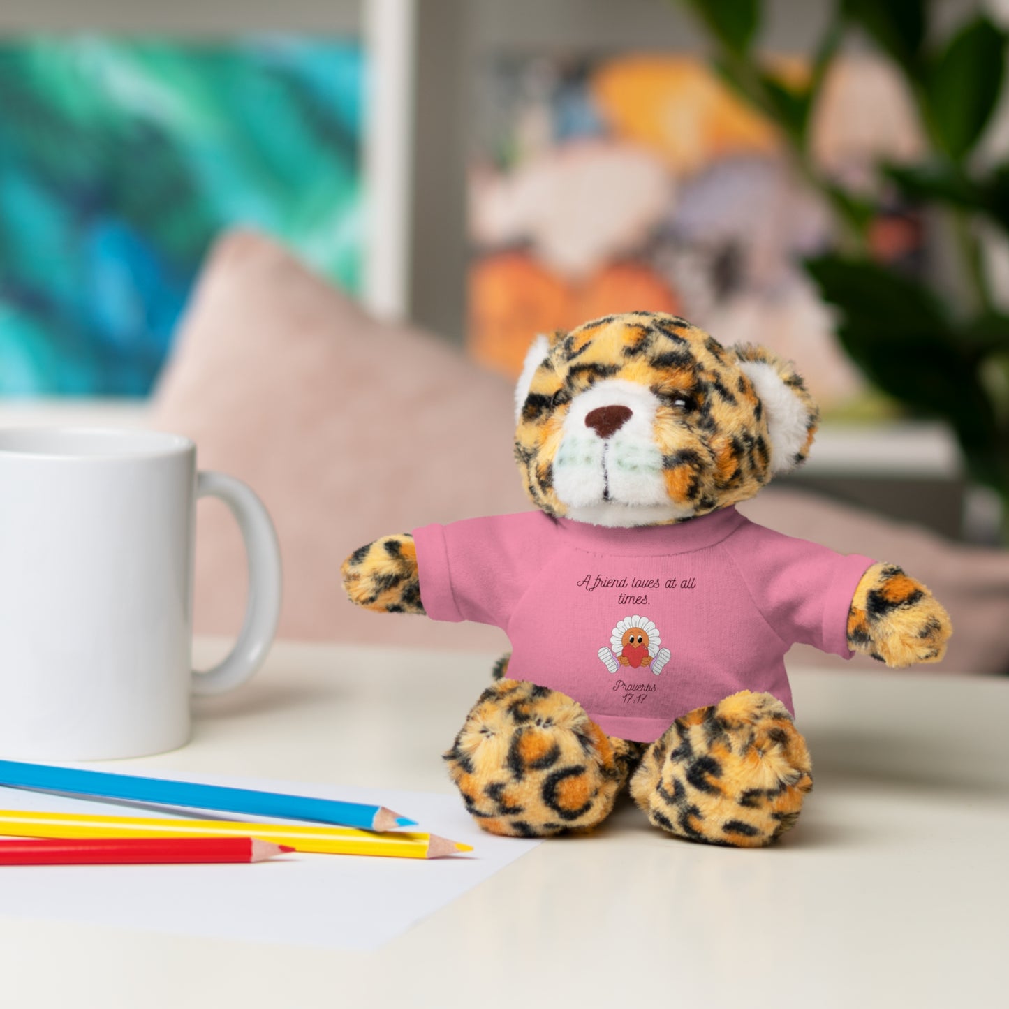Christian Plushie – Proverbs 17:17 Friendship & Faith Gift Christian Stuffed Animal  Love Gift