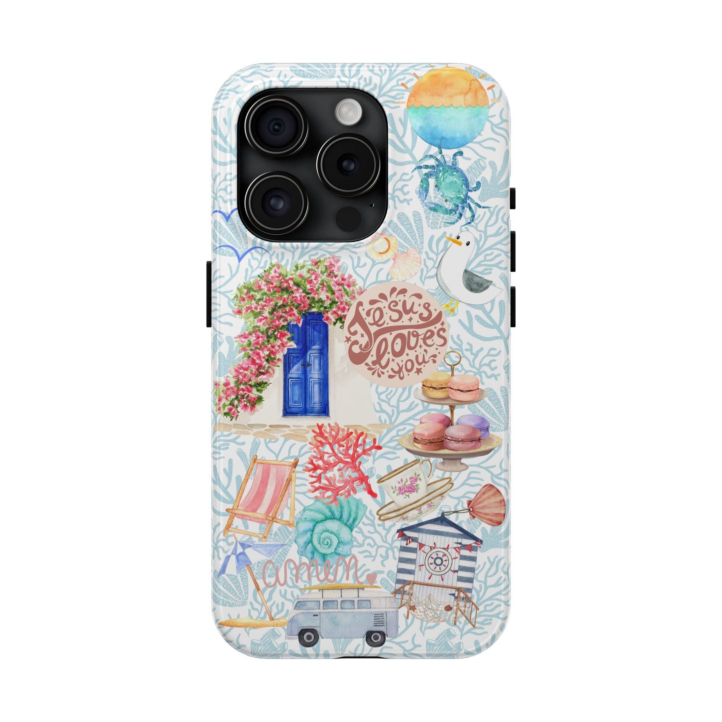 Coastal Girl “Jesus Loves Me” Phone Case | Christian Case for iPhone & Samsung