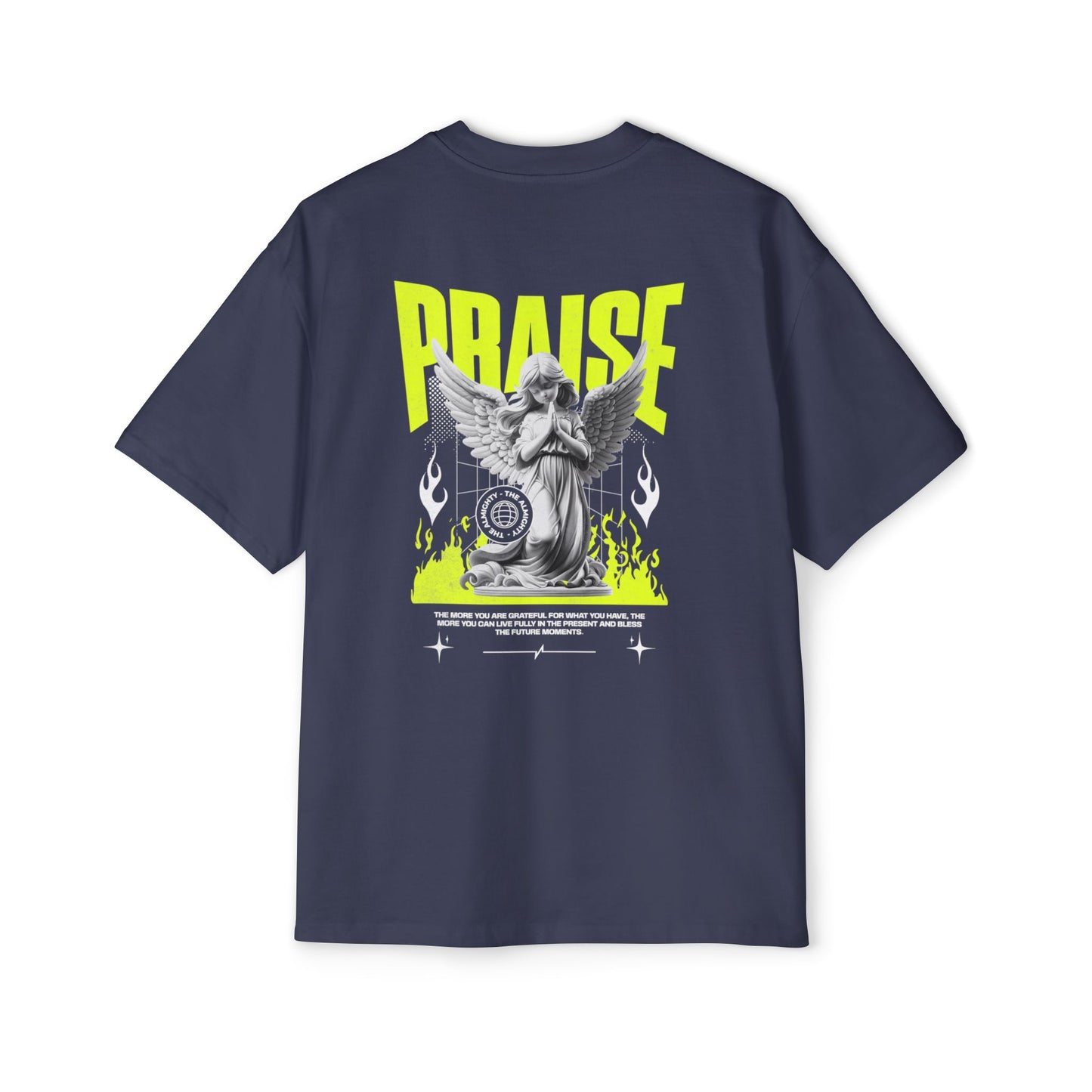 Praise Christian T-Shirt | Praying Angel Tee | Premium Quality Faith Apparel | Gratitude Worship Shirt