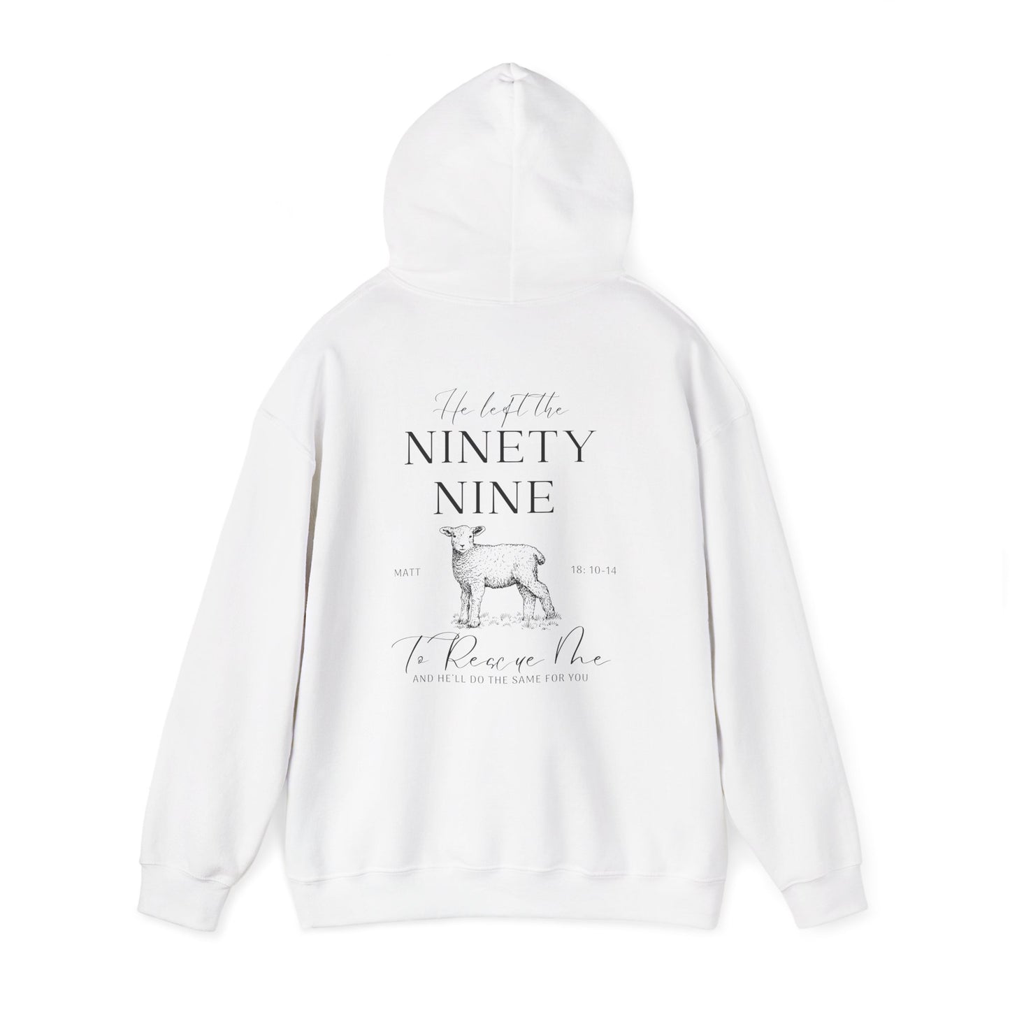 Christian Sheep Hoodie with Matthew 18:10β14 Bible Verse
