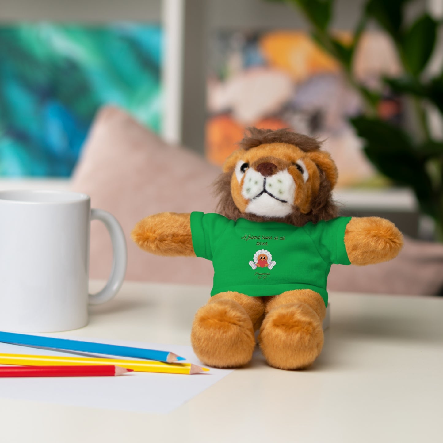 Christian Plushie – Proverbs 17:17 Friendship & Faith Gift Christian Stuffed Animal  Love Gift